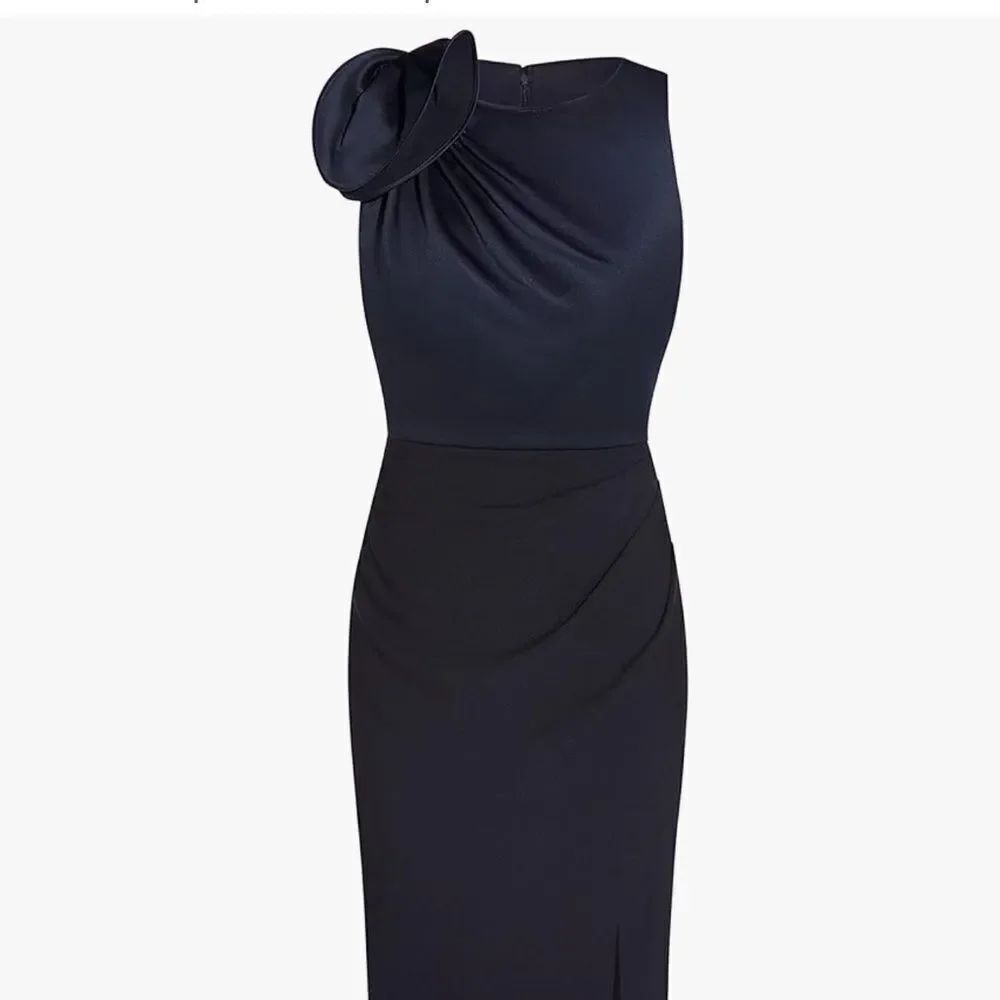 Adrianna Papell Women's Crepe Back Satin Short Dress-X15